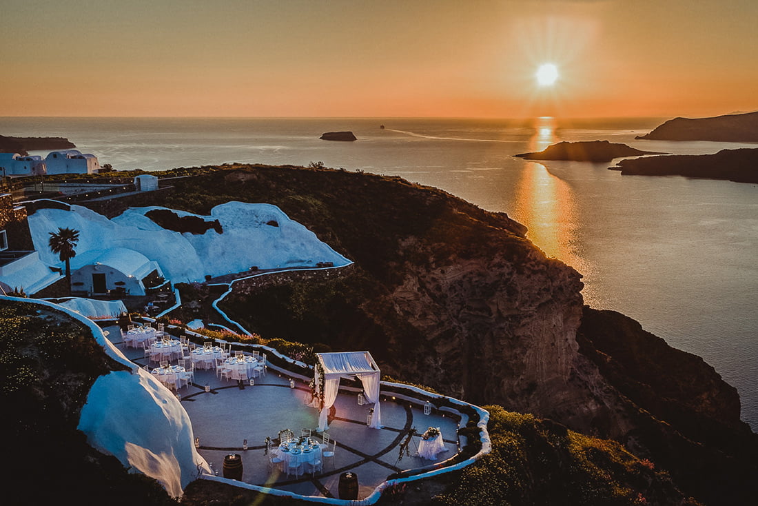 Best wedding venues in Santorini - Ultimate Guide by a local Cinematographer 2 Venetsanos Winery is one of the Best Wedding Venues in Megalochori Santorini