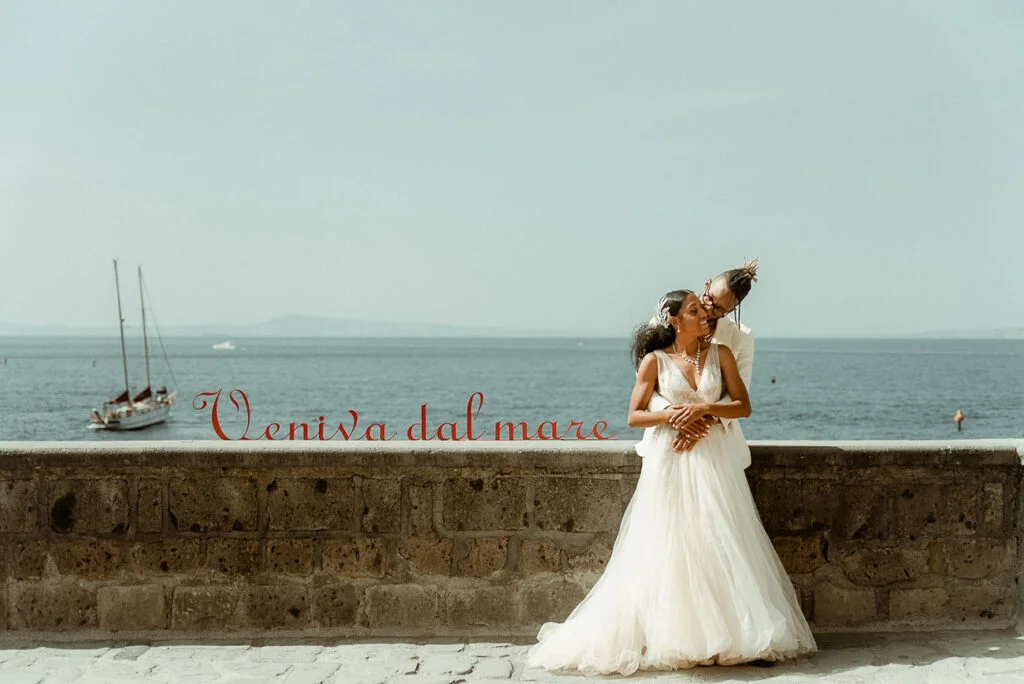 How to Elope in Italy - Everything you need to know 13 Wedding couple kissing in Marina Grande Sorrento Italy